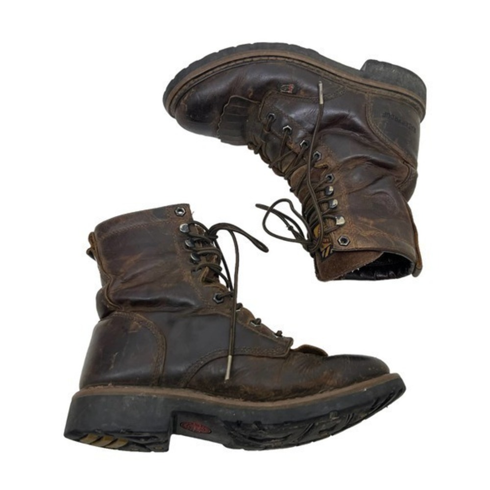 Justin Boots Men's Wyoming Waterproof Lacer Work round toe style WK960 size 6D
